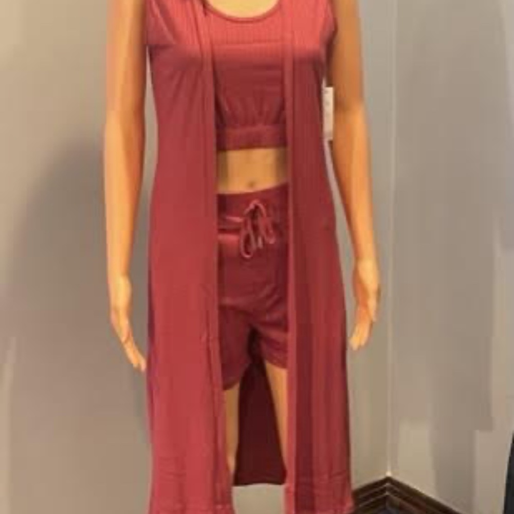 3 Piece Sleeveless Soft & Flowing Set